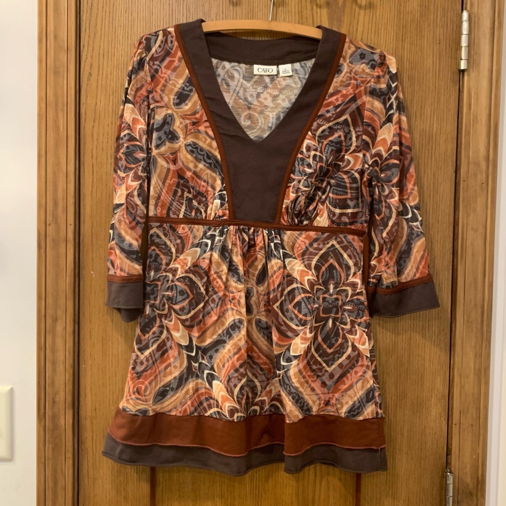 Y2K boho top, Cato size small